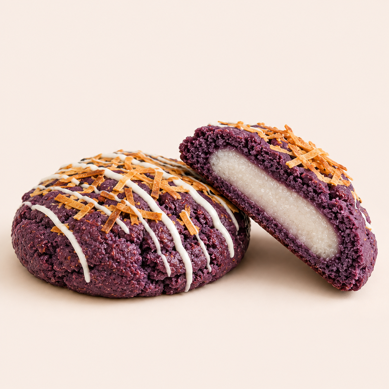 Ube Coconut Mochi Cookies