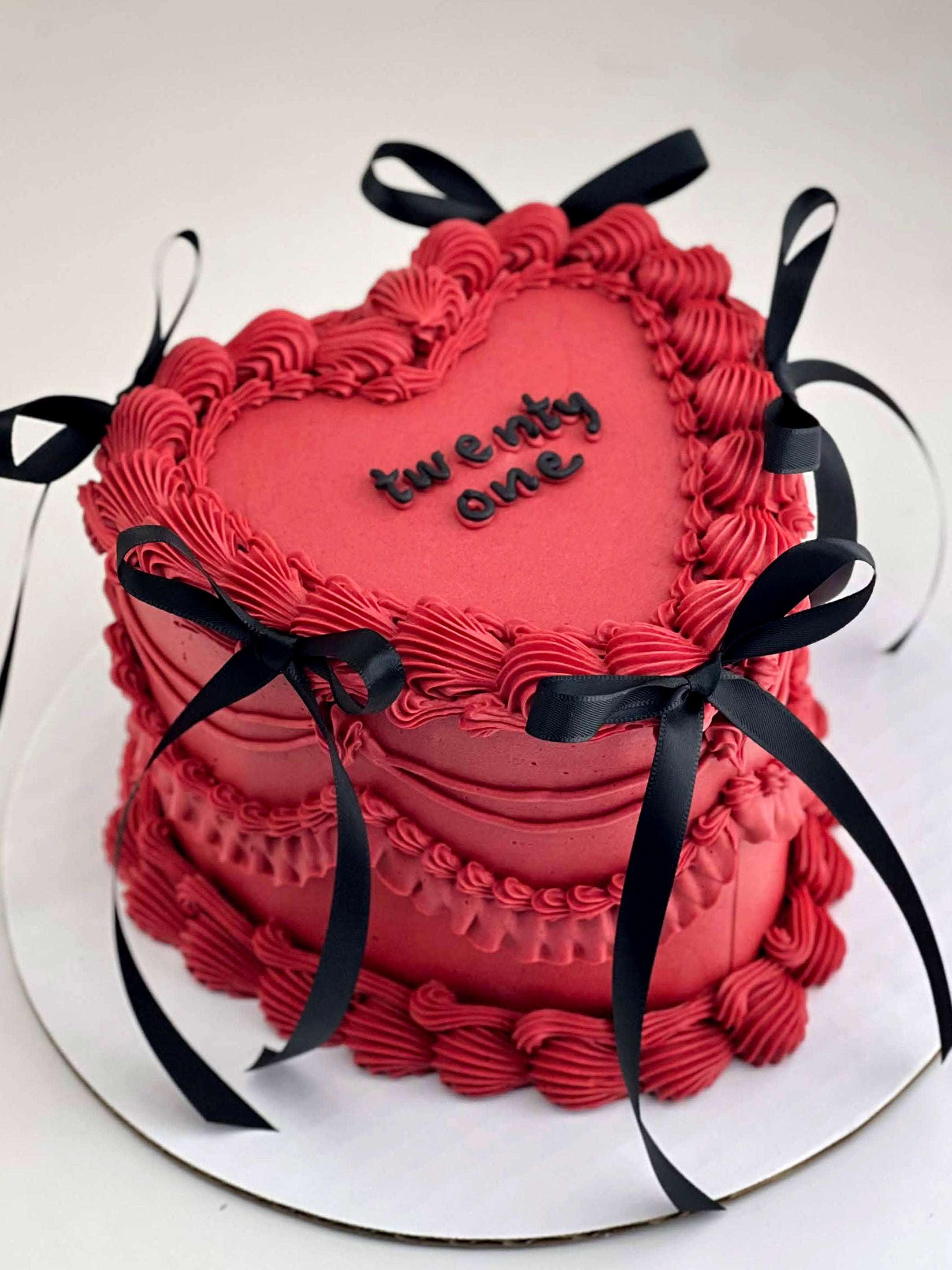 Red Heart Cake