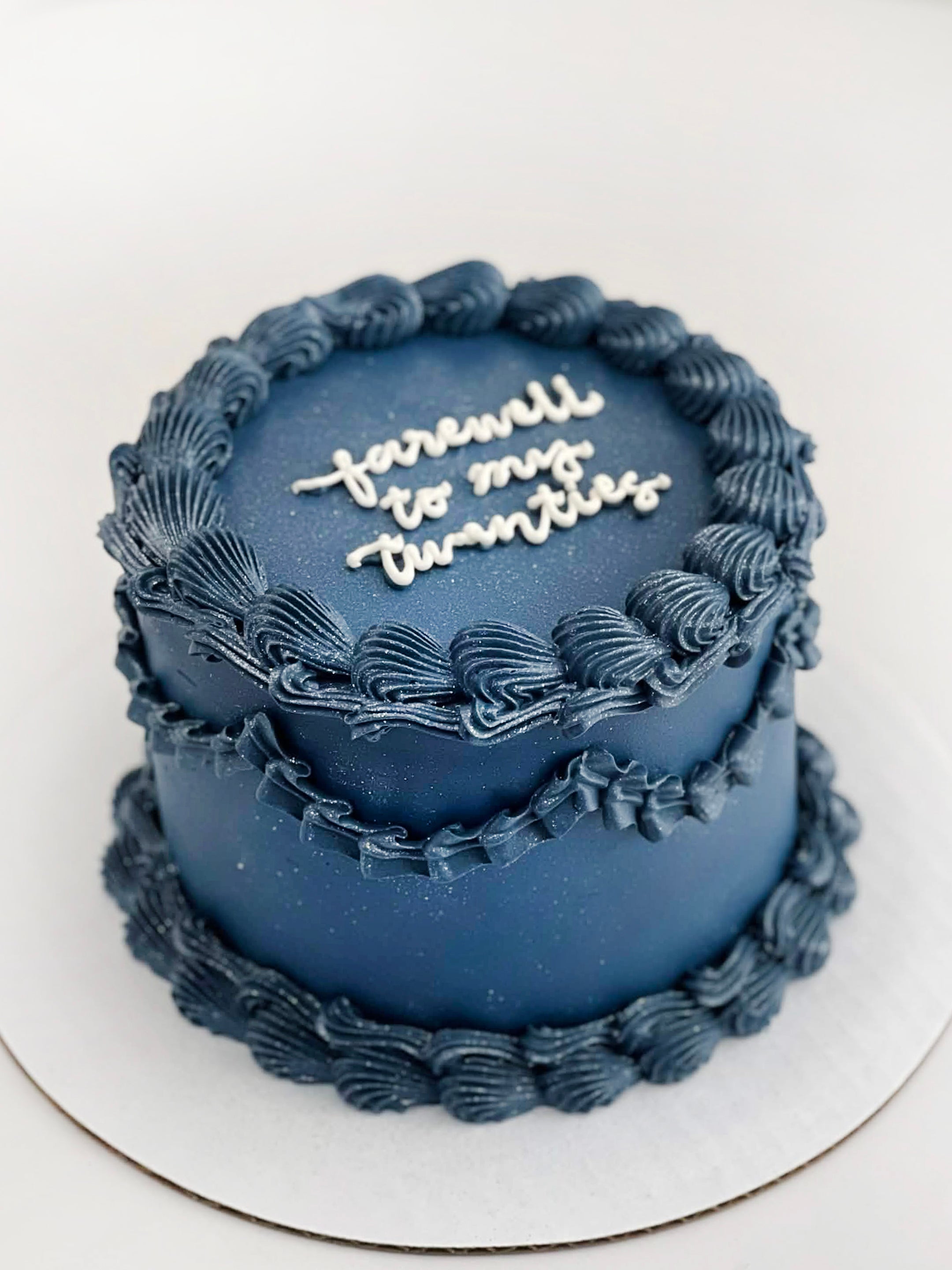 Midnight Blue Glitter Cake