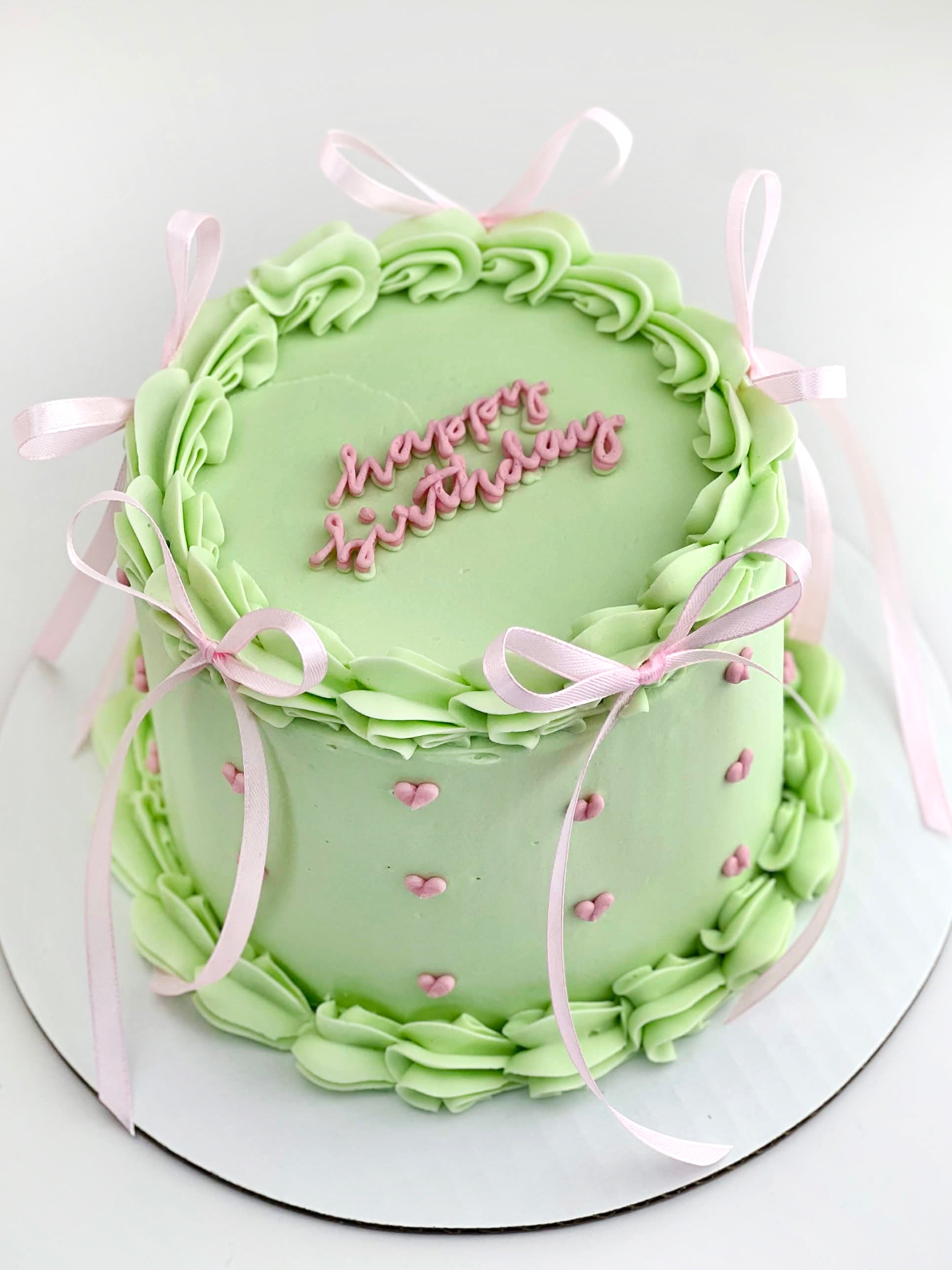 Light Green and Pink Cake