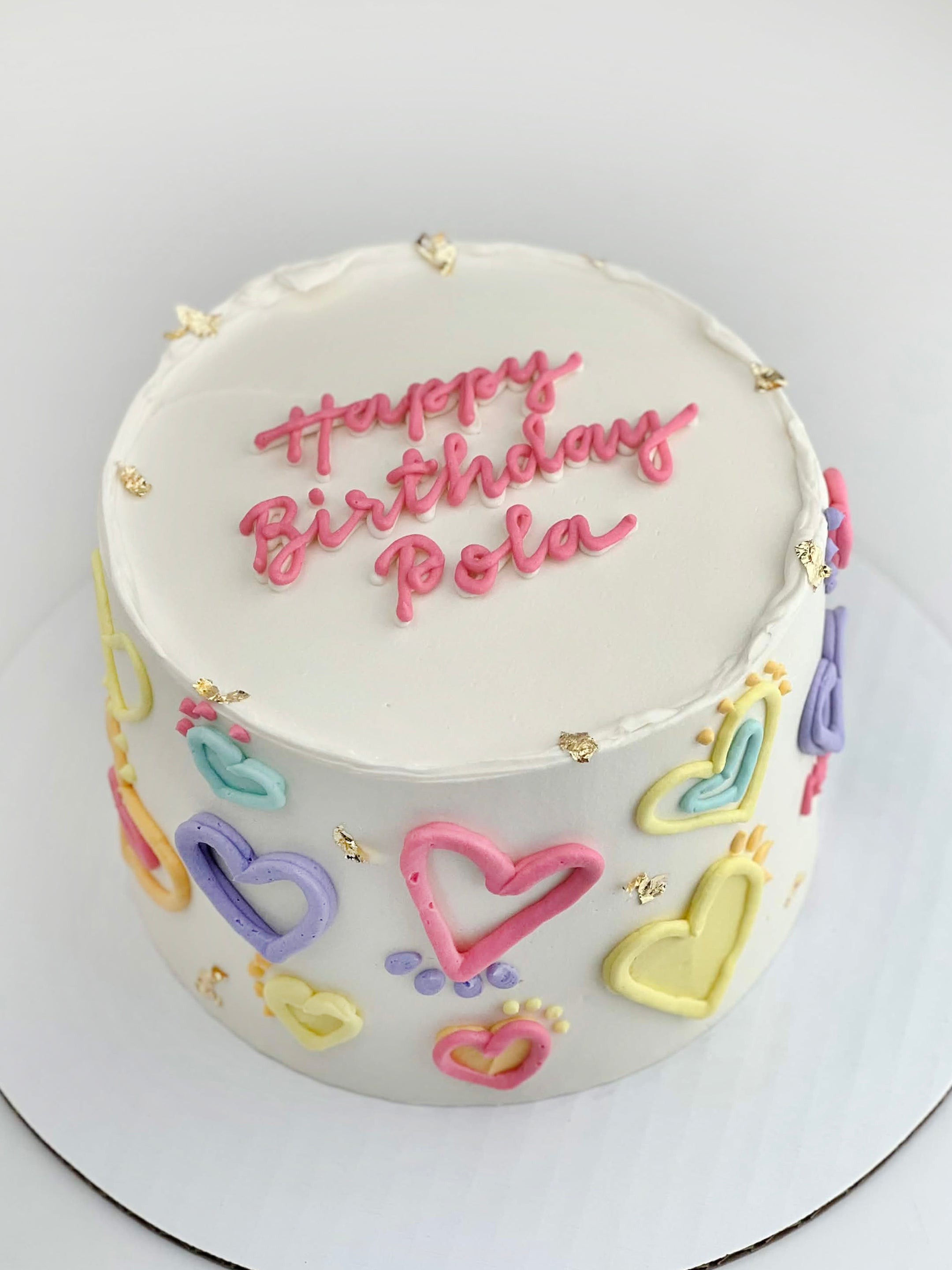 Rainbow Heart Bubbles Cake