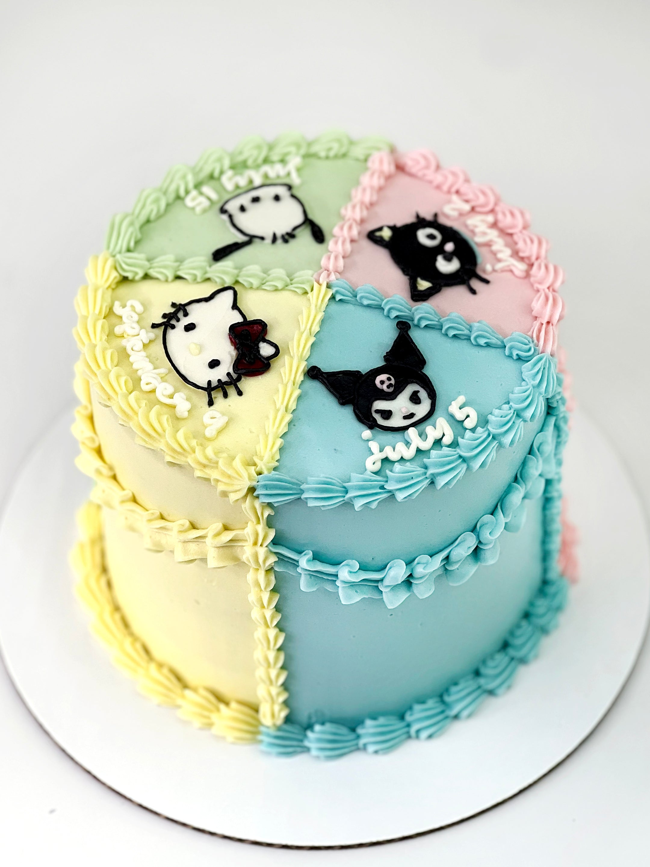 Pastel Kawaii Friends Cake