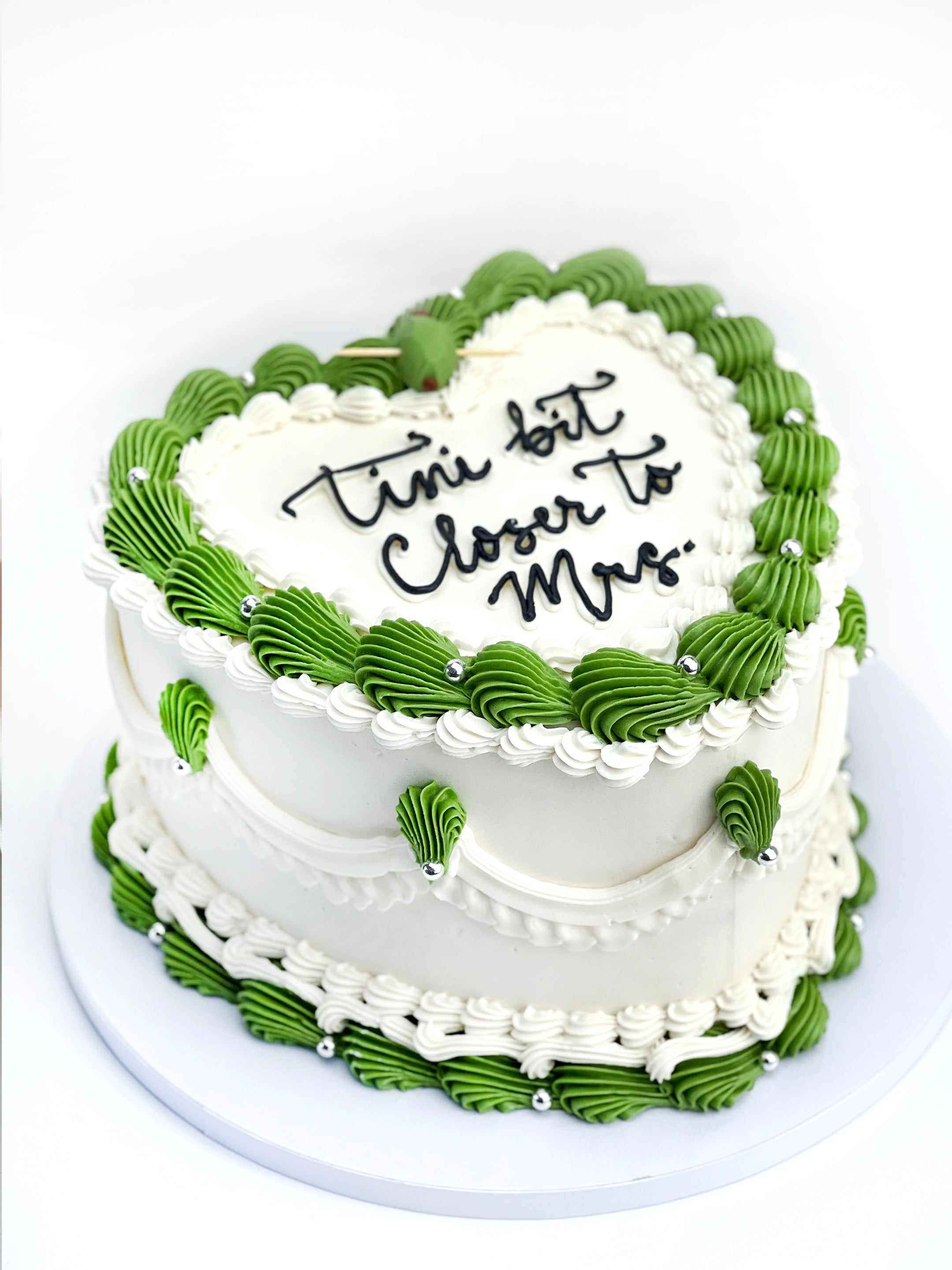 Olive Martini Heart Cake
