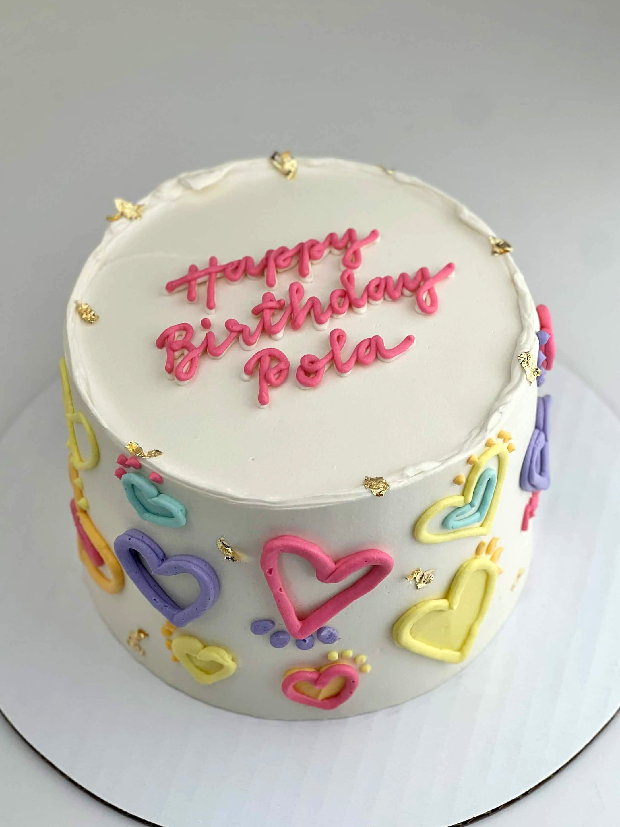 Rainbow Heart Cake