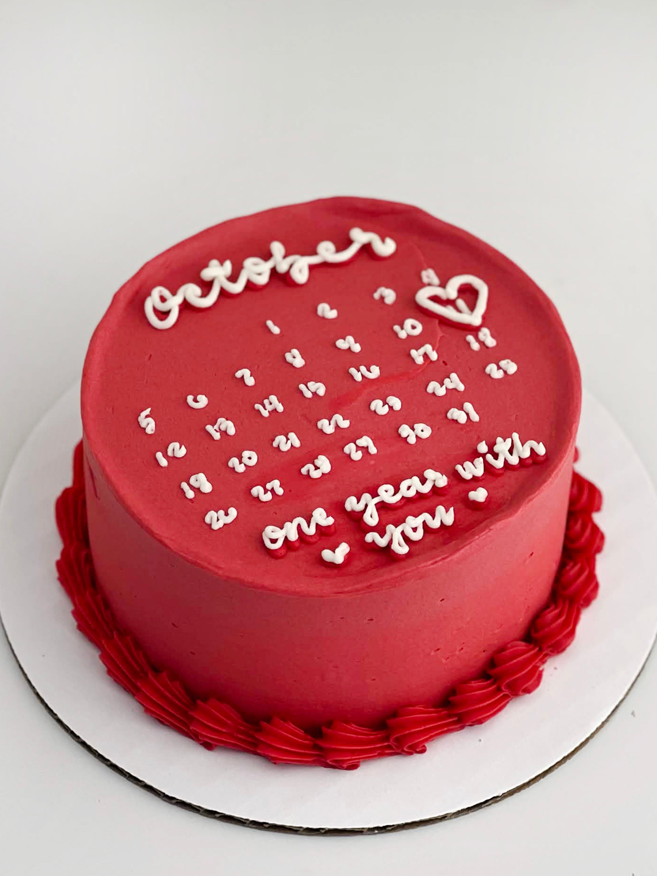 Red Calendar Cake