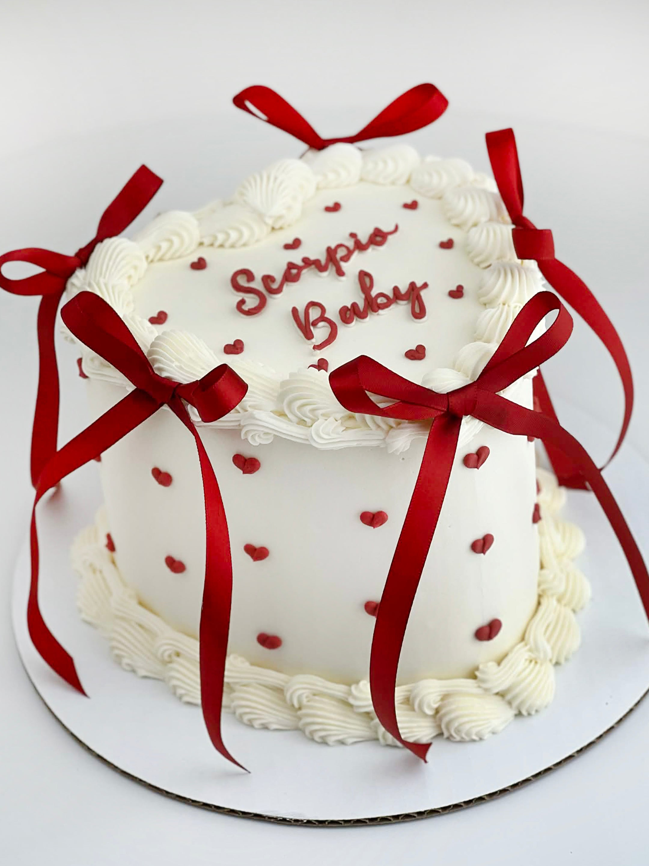 Bow Baby Heart Cake